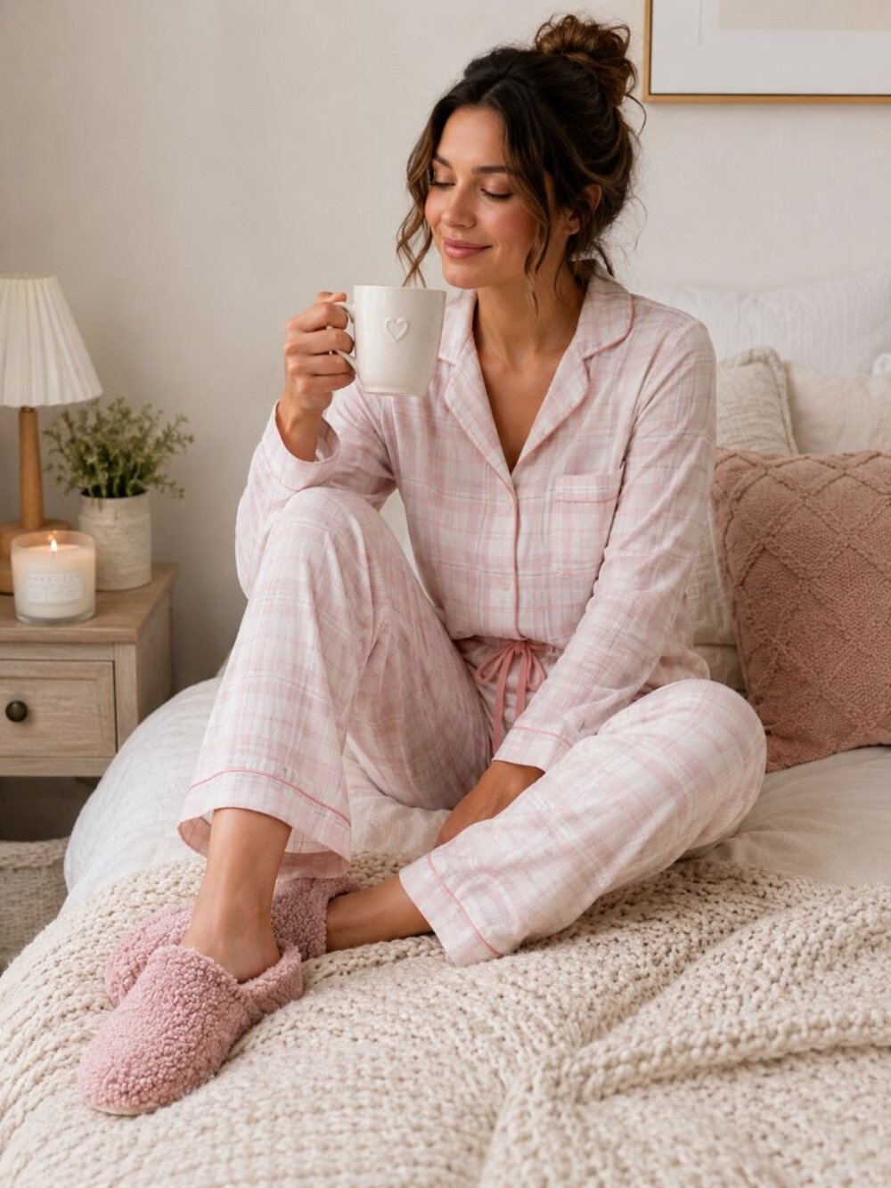 Universal Thread Sherpa Margot Slippers Pink Memory Foam Size 9.5 NWT